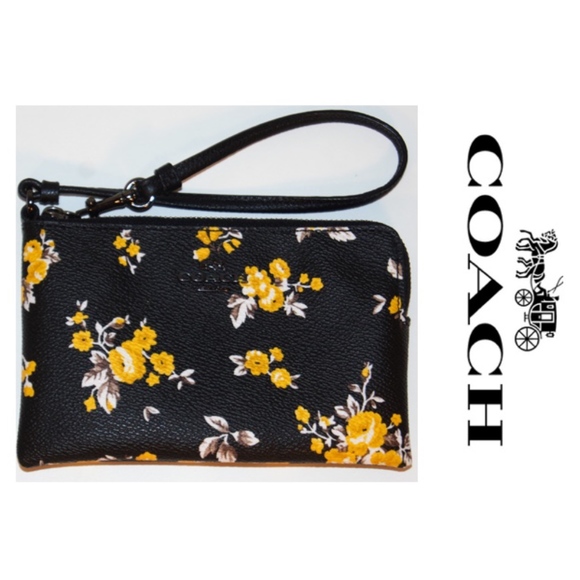 coach yellow flower purse